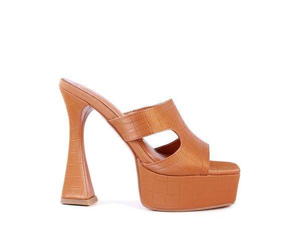 Rag Company Women's Heels in Tan with Platform Design, perfect stylish vacation footwear