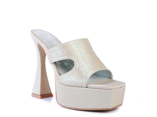 Rag Company Women's Heels in Cream with Open-Toe Design for Stylish Vacation Footwear