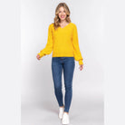 Long Sleeve Double V-neck Sweater - VacationGrabs