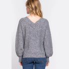 Long Sleeve Double V-neck Sweater - VacationGrabs