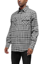 Long Sleeve Flannel Full Plaid Checkered Shirt - VacationGrabs