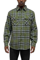 Long Sleeve Flannel Full Plaid Checkered Shirt - VacationGrabs