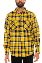 Long Sleeve Flannel Full Plaid Checkered Shirt - VacationGrabs