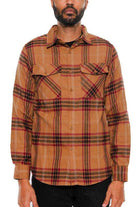Long Sleeve Flannel Full Plaid Checkered Shirt - VacationGrabs
