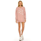 Andante USA love out loud dress in pink with bold white lettering for a stylish casual look