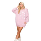 Andante USA Love Out Loud Dress in Pink with Oversized Fit and Front Pocket for Casual Style