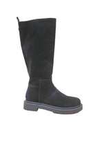 Let's See Style Black Low Platform Boots for Women with Comfortable Fit and Stylish Design