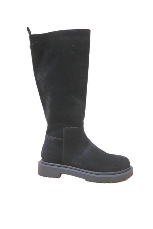 Let's See Style Black Low Platform Boots for Women with Comfortable Fit and Stylish Design