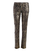 Low Rise Metallic Print Skinny Jeans Pants - VacationGrabs