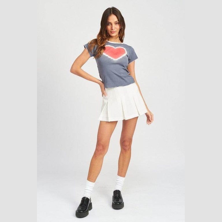 Emory Park Women's Low Rise Skort Shorts in White with Pleated Design for Stylish Summer Outfits