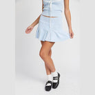 Low Waist Pleated Mini Skirt - VacationGrabs