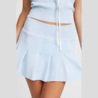 Low Waist Pleated Mini Skirt - VacationGrabs