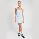 Low Waist Pleated Mini Skirt - VacationGrabs