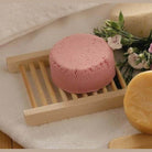 BeNat luxury bath essentials set with natural handmade soaps on a wooden tray