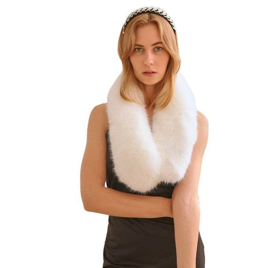 Elegant Bella Chic women's luxury faux fur fashion scarf for stylish winter outfits