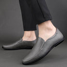 Stylish luxury Italian loafers in grey, perfect for both casual and formal occasions