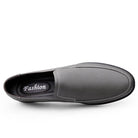 Gray luxury Italian loafers for men with a stylish slip-on design and comfortable insole