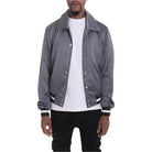 Men's Jackets Luxury Satin Bomber Jacket