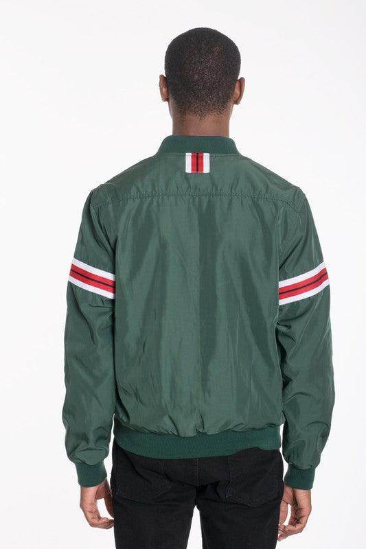 Luxury Woven Taped Bomber Jacket - VacationGrabs