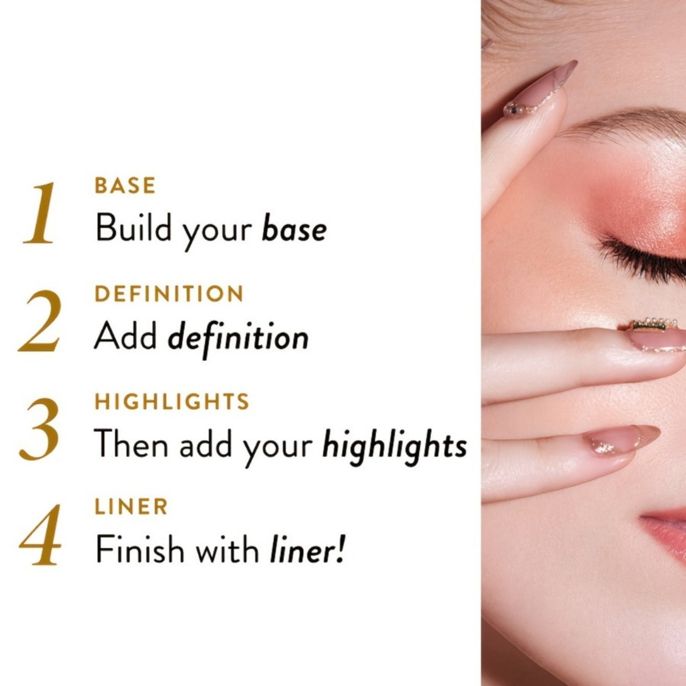 makeup palettes with step-by-step application guide, creating flawless looks