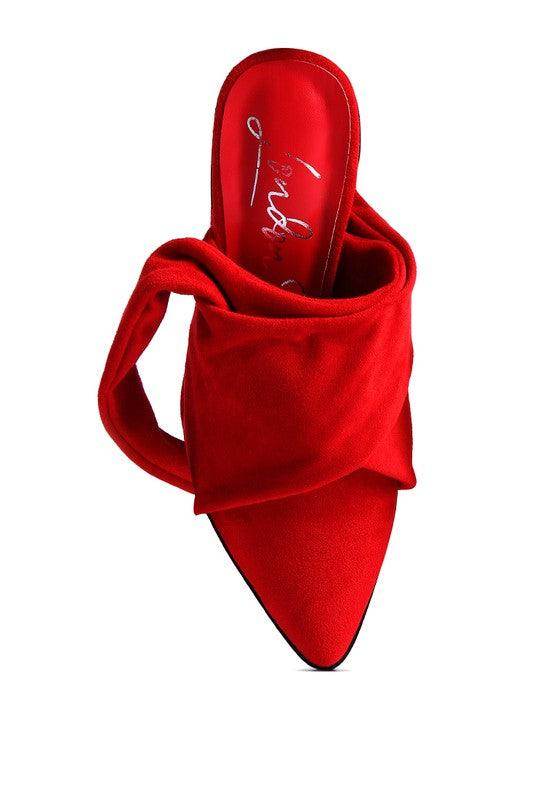 Mama Fav Lace Up High Block Heeled Mules - VacationGrabs