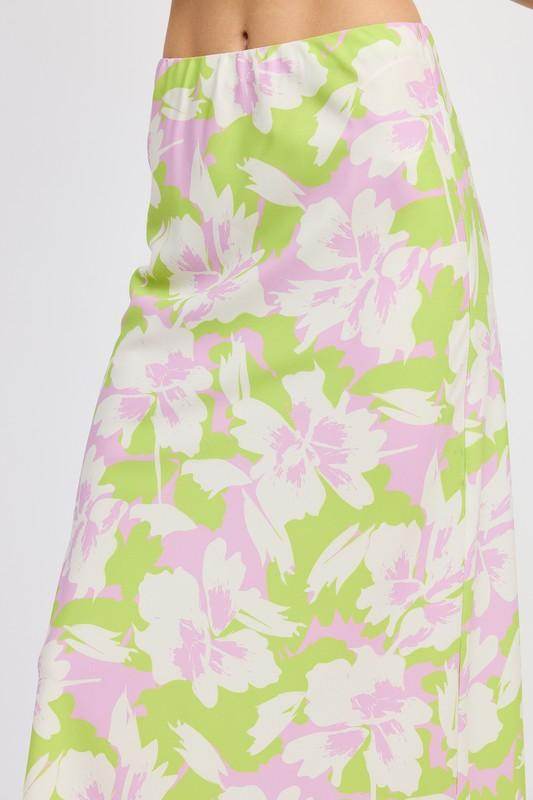 Maxi Floral Bias Skirt - VacationGrabs