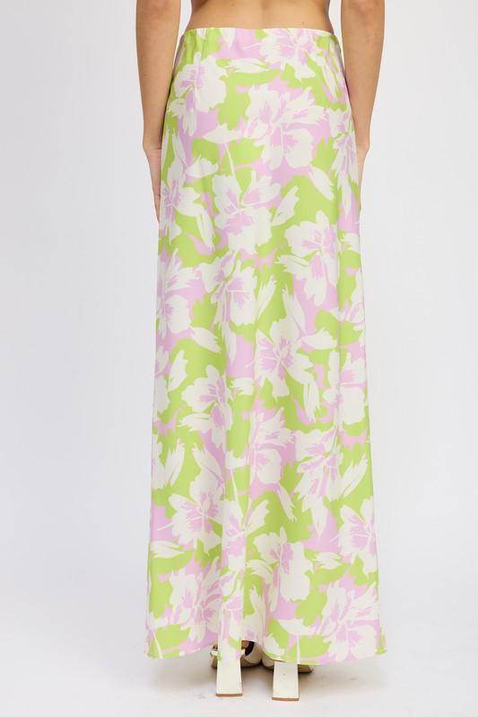 Maxi Floral Bias Skirt - VacationGrabs