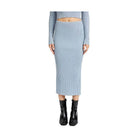 Maxi Knit Skirt With Back Slit - VacationGrabs