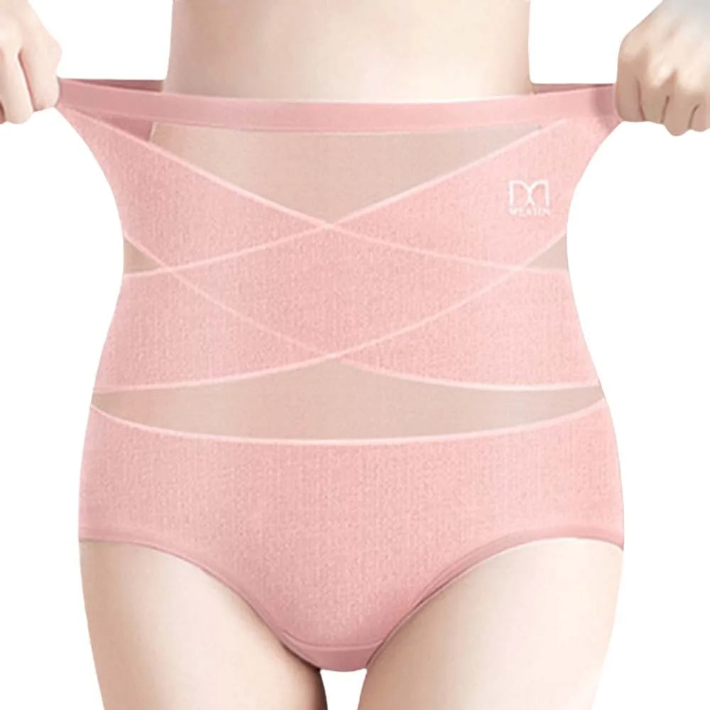 Women's high waist panties women in soft pink, perfect for everyday comfort