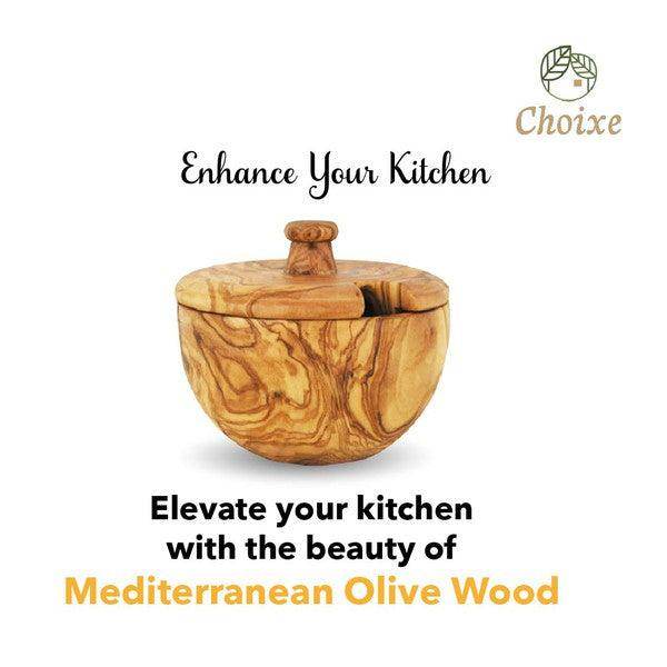 Mediterranean Olive Wood Canister - VacationGrabs