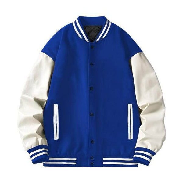 Men's Two Tone Letterman Jackets - VacationGrabs