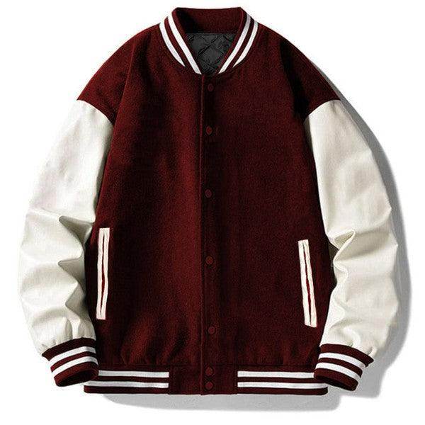 Men's Two Tone Letterman Jackets - VacationGrabs