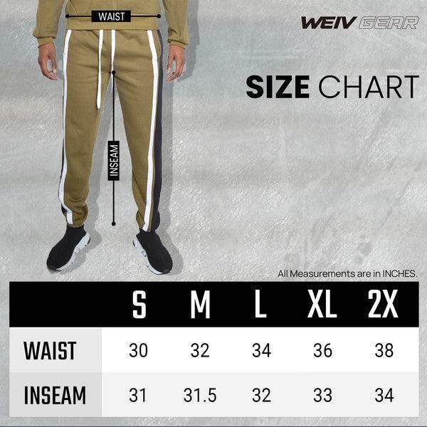 Men's 3 Stripe Color Block Sweat Pants - VacationGrabs