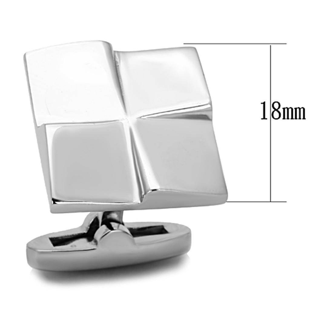 Men's Cufflinks - TK1250 - High polished (no plating) - VacationGrabs