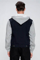 Men's Denim Jacket with Fleece Hoodies - VacationGrabs