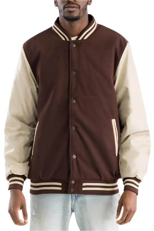 Men's Letterman Jackets 8 Color Options - VacationGrabs