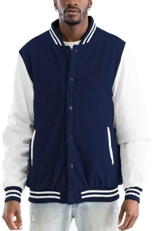 Men's Letterman Jackets 8 Color Options - VacationGrabs