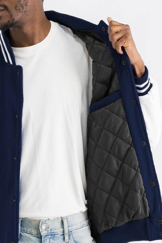 Men's Letterman Jackets 8 Color Options - VacationGrabs