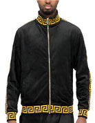 Men's Two Tone Velour Track Jackets - VacationGrabs