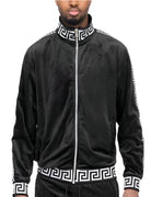 Men's Two Tone Velour Track Jackets - VacationGrabs