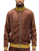 Men's Two Tone Velour Track Jackets - VacationGrabs