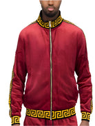 Men's Two Tone Velour Track Jackets - VacationGrabs
