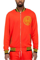 Mens Black And Gold Detail Track Suit Jacket - VacationGrabs