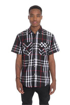 Mens Casual Short Sleeve Checker Shirts - VacationGrabs