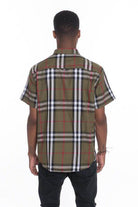 Mens Casual Short Sleeve Checker Shirts - VacationGrabs