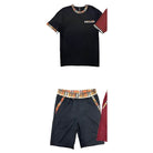 Mens Checkered Tshirt Short Set - VacationGrabs