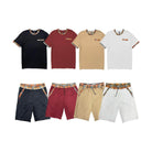 Mens Checkered Tshirt Short Set - VacationGrabs