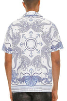 Mens Collared Print Button Down - VacationGrabs