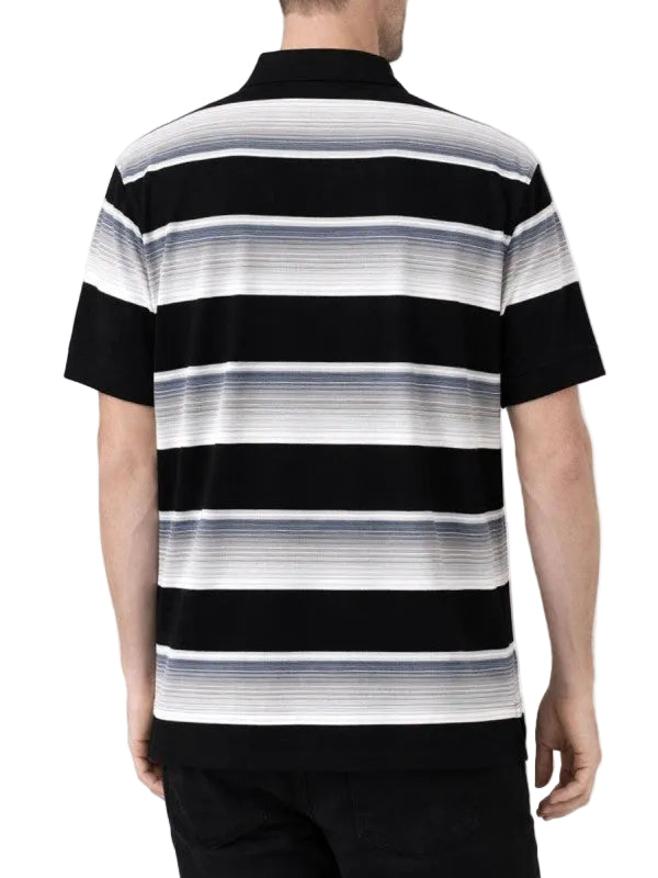 Men's colorful striped polo shirt, cotton blend for casual wear