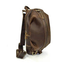 Mens Crazy Horse Leather Chest Bag Single Shoulder - VacationGrabs